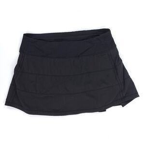 LULULEMON Pace Rival Skirt *4-way Stretch Black Skort Athleisure Tennis Sporty